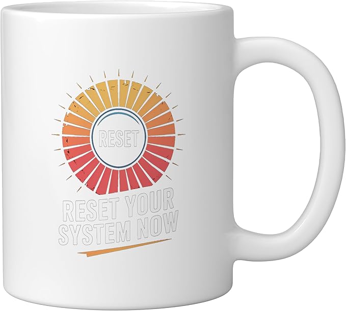 Relaxation Breathing Vagus Nerve Stimulation, Stress Relief Ceramic Mug, White