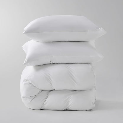 Duvet Cover for Fluffy Weighted Blanket, Breathable Soft Removable Cooling Comforter Cover for All Season(White, 60"x80" Duvet Cover)