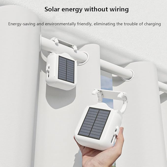 Automatic Curtain Opener, Compatible with Roman Rod, U-Track, T-Track, Solar Charging, With App,Timed Curtain Opener, With Remote Control, Home Curtain Robot Motor,B