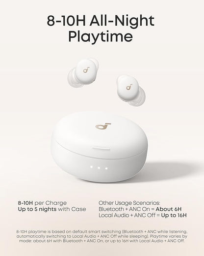 Soundcore Sleep A30 Special by Anker, Sleep Earbuds, ANC, Passive Isolation, Snore Masking Sleep Headphones, Extensive Sleep Audio, Ultra Comfort for Side Sleepers, 8-10H Playtime