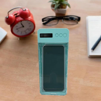 Smartphone Lock Box with Timer, Universal Portable Electronic Locking Container, Phone Locker for Kids Adults Time Management, Blue