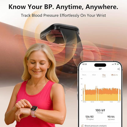 MorePro Fitness Tracker with 24/7 Heart Rate & Blood Pressure Monitor, Smart Watch with Blood Oxy-gen, Sleep Tracking, Fitness Watch 120+ Sports Modes, Answer/Make Calls for Men and Women