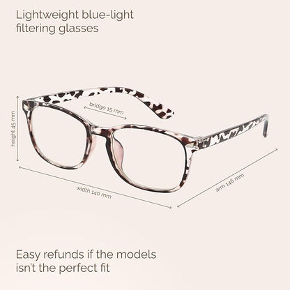 MIGSIR Blue Light Blocking Glasses for Computer Gaming, Fashion Fake Helps Reduce Screen Fatigue Eyeglasses for Women Men