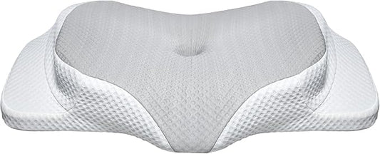 RestAssured Cervical Neck Pillow - Ergonomic Memory Foam Bed Pillows for Sleeping, Neck Pillows for Pain Relief, Back and Side Sleeper Pillow