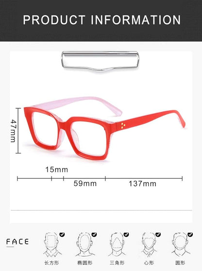 REAVEE 2 Pack Oprah Style Oversized Reading Glasses for Women Men Blue Light Blocking, Ladies Stylish RetroSquare Large Computer Readers (Red/Coffee 3.5x)