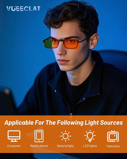 Blue Light Clip-On Glasses for Over-Eyeglasses | Anti-Fatigue Gaming & Computer Use | Lightweight & Universal Fit