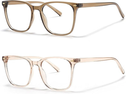 Oversized Square Blue Light Blocking Glasses for Women Men, Anti-Fatigue Computer Monitor Glasses Reduce Eye Strain