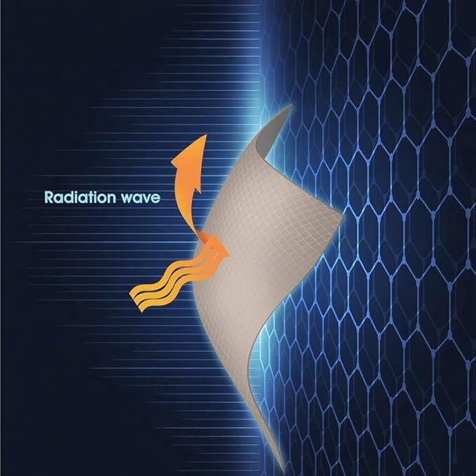 Amradield Faraday Fabric 43"x 50M long Faraday Cloth Tape Nickel Copper Polyester Material Influence RF Signals WiFi Cell Bluetooth RFID Guards you Against Harmful Frequencies and Possible Data Theft