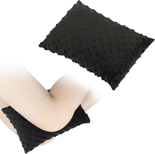1 Pcs Soft Knee Pillow for Side Sleepers, Pressure Pillows Between Legs 11"x7" Small Knee Pillow Joints Cushion for Sleeping Hip and Back Pain, Minky Dot Black