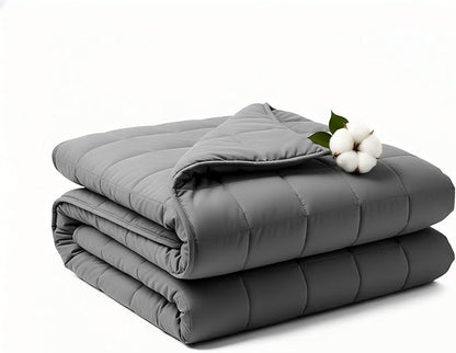 Weighted Blanket 15lbs 48"x72" Full Size for Adults, Heavy Blanket with Premium Glass Beads, Soft Microfiber Material & Breathable for All-Season Comfort (48"x72"15lbs)