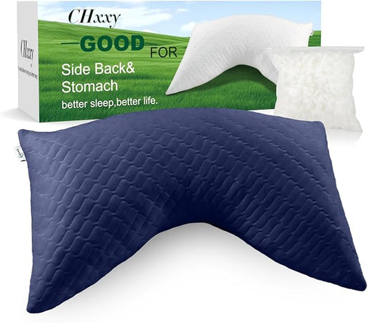 Side Sleeper Pillow for Neck and Shoulder Reilef, Ergonomic Design Medium Firm Pillow, Queen Size Bed Pillows for Sleeping, Cross Cut Memory Foam Pillows for Back, Stomach and Side Sleepers