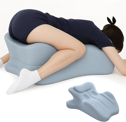 Multifunctional Pillow, Featuring Breathable Memory Foam Waist Support, Large Size with high Resilience, Provides Comprehensive Support，for All Postures (Blue)