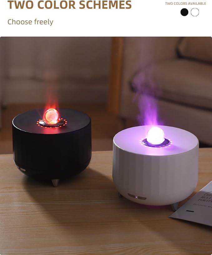 Essential Oil Diffuser for Home: 300ML Aroma Diffuser for Hotel Office Yoga Room - Humidifier with 7 Colors LED Night Light for Kids/Women Home Relaxation（Black）
