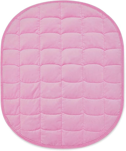 TONGDADA Weighted Lap Blanket 7lbs for Adult,Perfect for Relaxation, Lounging, Napping, Sleeping & Travel,Luxury Minky Weighted Body Blanket,Weighted Throw Blanket-Pink Minky, 29" x 24"