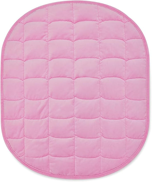 TONGDADA Weighted Lap Blanket 7lbs for Adult,Perfect for Relaxation, Lounging, Napping, Sleeping & Travel,Luxury Minky Weighted Body Blanket,Weighted Throw Blanket-Pink Minky, 29" x 24"