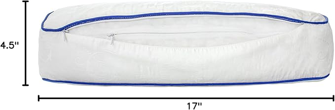 Nature's Guest Adjustable Cervical Neck Roll Bolster Pillow, Better Than Memory Foam Pillow, Neck Pillow for Sleeping, Cervical Cylinder Pillow for Spine Back, Neck Pain, Travel Pillow Leg Bed Pillow