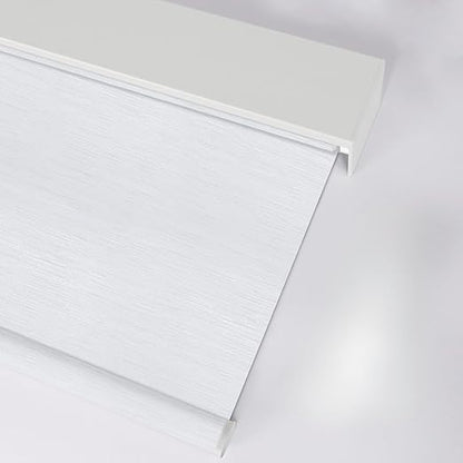 Motorized Blinds with Remote, Blackout Smart Blinds for Windows Motorized Shades, Automatic Shades Work with Alexa/Google/Apple Home for Bedroom Living Room, Custom Size(Jacquard White)