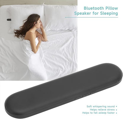 Pillow Speakers Bluetooth, Pillow Speakers, Bluetooth 5.3 Portable Bone Conduction Speaker with Timer Off Function, Mini Pillow Speaker for Adults (Black)