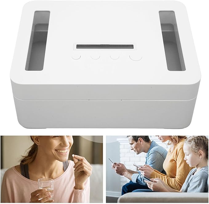 Metal Timed Lock Box, Time Lock Box with LED Display, Child Lock, Self Control Timer Locker for Phones, Snacks, Other Unwanted Temptations, Up to 365 Days (S) 40cm / 15.7in