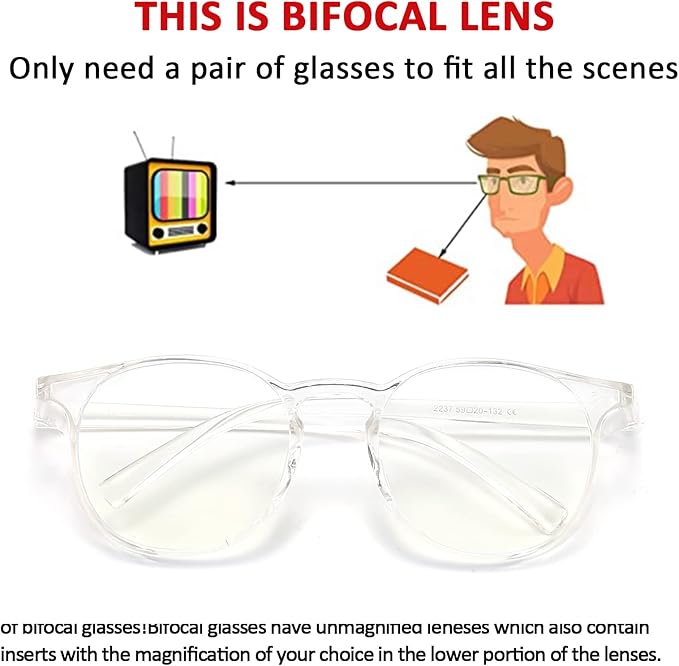 Outray 2 Pack Blue Light Reading Glasses Bifocal Safety Glasses with Readers Side Shields Anti-Saliva for Women Men