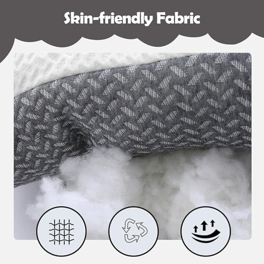Orthopedic Deep Sleep Pillow - New Sleep Apnea & Ergonomic Pillow for Neck, Shoulder & Side, Back, Stomach Sleepers (Light Grey-A)
