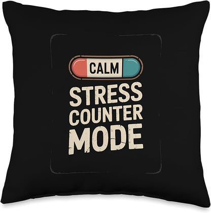 Relaxation Breathing Vagus Nerve Stimulation Stress Relief Throw Pillow