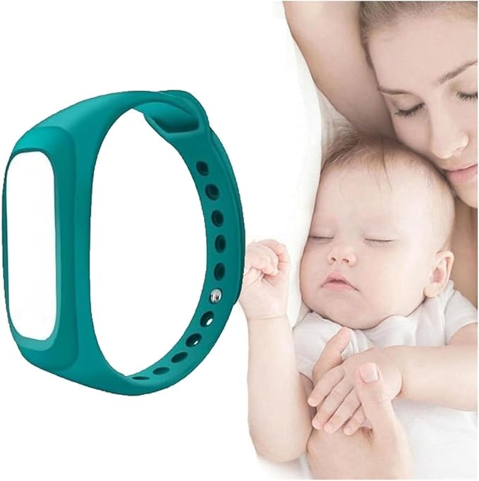 Unisex Anti Snoring Wristband Watch, Bionic Detection 3-Speed Intensity, Adjustable Strap for Airplane, Black(Green)