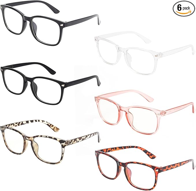 MIGSIR Blue Light Blocking Glasses for Computer Gaming, Fashion Fake Helps Reduce Screen Fatigue Eyeglasses for Women Men
