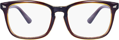 MAXJULI Blue Light Blocking Glasses,Computer Reading/Gaming/TV/Phones Glasses for Women Men(Brown)