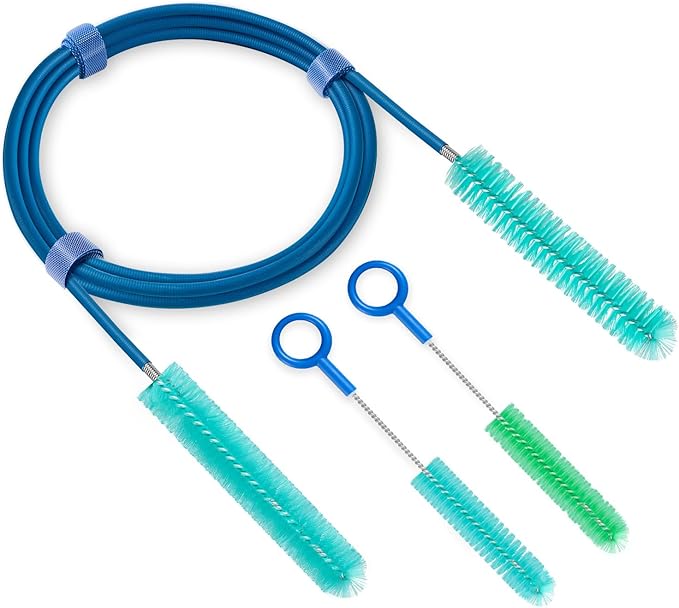 CPAP Hose Cleaning Brush – 78.7" Dual-Ended CPAP Hose Cleaner Brush for 15mm & 22mm Tubing with 2 Detail Brushes for Mask Vent & Humidifier Cleaning