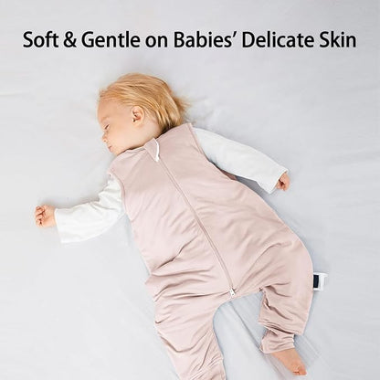 Rayon Made from Bamboo Toddler Sleep Sack with Feet 6-12 Months 1.0 Tog Ultra Soft Toddler Sleeping Sack Baby Sleep Bag Walker Quilted Wearable Blanket with Legs 2-Way Zipper Lightweight