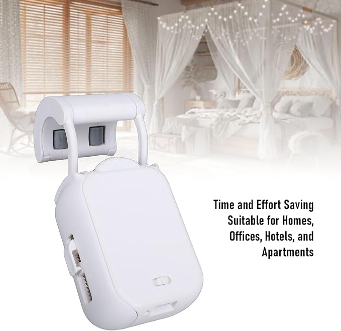 Automatic Curtain Opener, Remote Control Smart Curtain Robot with App Control No Drill Quiet Motor for Bedroom Living Room Window