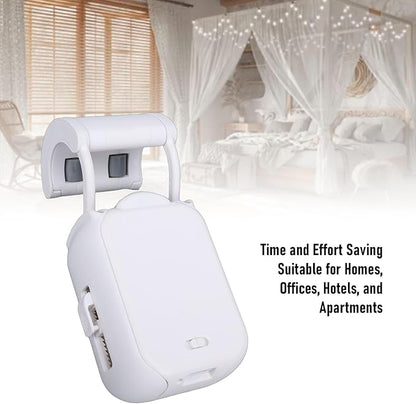 Automatic Curtain Opener, Remote Control Smart Curtain Robot with App Control No Drill Quiet Motor for Bedroom Living Room Window