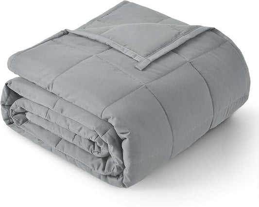 Topblan Weighted Blanket for Adults 25lbs, Breathable Big Weighted Blanket for Sleeping, Soft Heavy Microfiber Material with Glass Beads Blanket for All Season, Sofa Bed, 80"x87" King Size,Grey