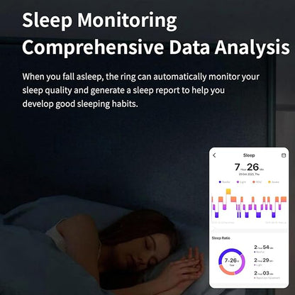 Smart Ring for Women Health Ring Fitness Tracker with Heart Rate Monitor Sleep Monitoring Pedometer Calorie for Android iOS
