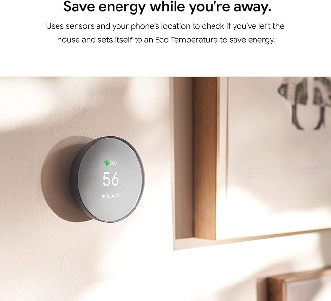 Google Nest Thermostat - Smart Thermostat for Home - Programmable WiFi Thermostat - Snow - GA01334-US Bundle with Matching Google Nest Thermostat Trim Kit Wall Mount Plate GA01837-US