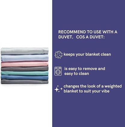 YnM King Size Weighted Blanket for Adults (88x104 Inches, 25 Pounds, Mint Green), Exclusive Smallest Compartments with Glass Beads, Heavy Bed Blanket for Two Persons of 110~190lbs on Queen or King Bed