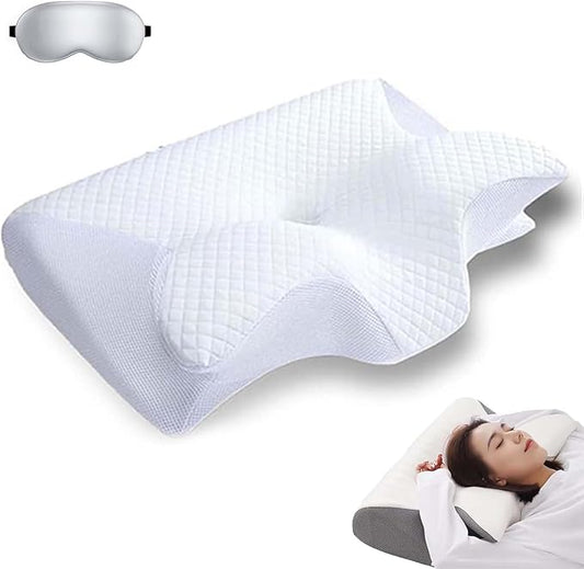 Sleep Apnea Pillow, Premium Memory Foam Pillow for Neck Pain Relief, Premium Ergonomic Pillows Side Sleeper for Adults