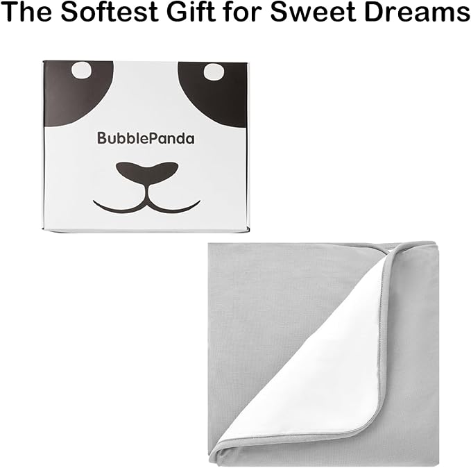 BubblePanda Rayon Made from Bamboo Baby Blanket for Boys Girls Neutral Soft Crib Blanket Toddler Quilt Comforter Newborn Nursery 30 x 40 Inch Gray