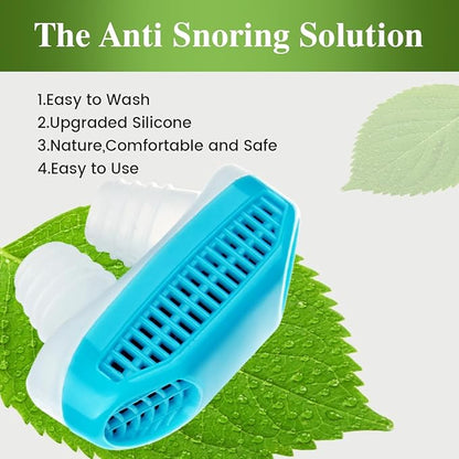 Anti Snoring Devices, Soft and Comfortable Material, Easy to Use&Clean for Women and Men Blue