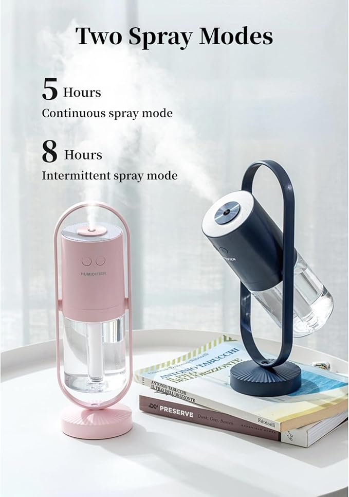 Portable Mini Humidifier, Compact 360° Rotating Cool Mist Air Humidifier Automatic Shutdown for Office for Home for Travel (#1)
