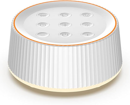 Kipcush White Noise Machine for Sleeping Baby Adults – Sound Machine with 8 Night Light Colors, Tap Control, 6 Timer Settings, Auto-Off & Memory, Portable Sleep Soother for Home & Travel