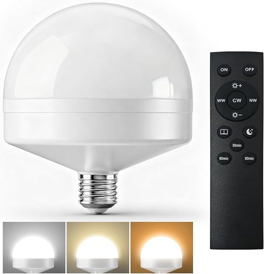 VOLISUN Full Spectrum Light Bulb 10000 Lux, 4000K-6000K Natural Sunlight Bulbs, Adjustable Color/Brightness/Timer, 1500LM, 21W Natural Light Bulbs E26/E27 for Floor Lamp