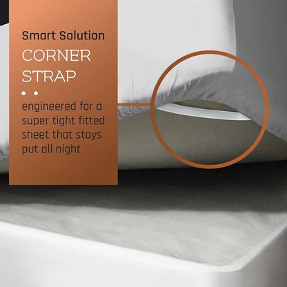 Empyrean 4 Pack Queen Fitted Sheets - Deep Pocket, 14-16 Inch Ultra Soft Microfiber, Wrinkle & Fade Resistant, Shrinkproof, Durable & Breathable, Perfect for Queen Beds, Light Grey