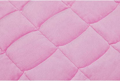 TONGDADA Weighted Lap Blanket 7lbs for Adult,Perfect for Relaxation, Lounging, Napping, Sleeping & Travel,Luxury Minky Weighted Body Blanket,Weighted Throw Blanket-Pink Minky, 29" x 24"