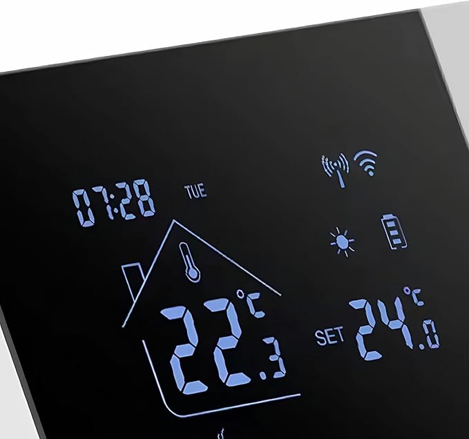Smart Thermostat - Heat & Cool WiFi Thermostat APP & Voice Controlled - Temp Controller with Touchscreen - for Home RV Hotel Indoor Living Room Bedroom Bathroom Garage