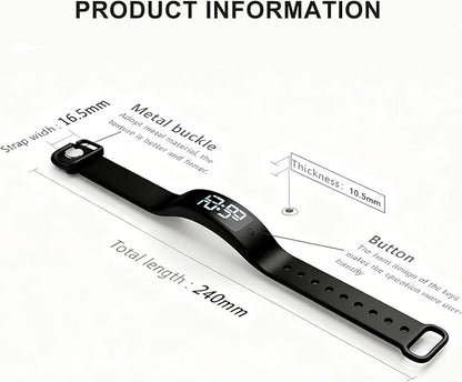 Silent Wake Up Wristband Alarm Clock for Men & Women, with Waterproof Design, Heavy Sleepers Bands, for Silent Alarm at Home Travel