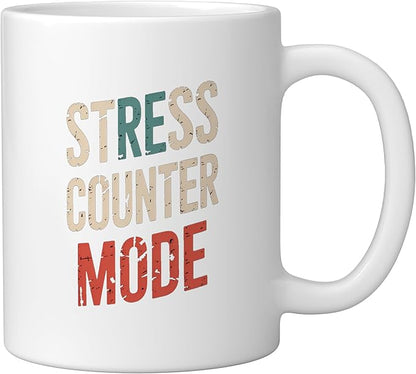Relaxation Breathing Vagus Nerve Stimulation Stress Relief Ceramic Mug, White