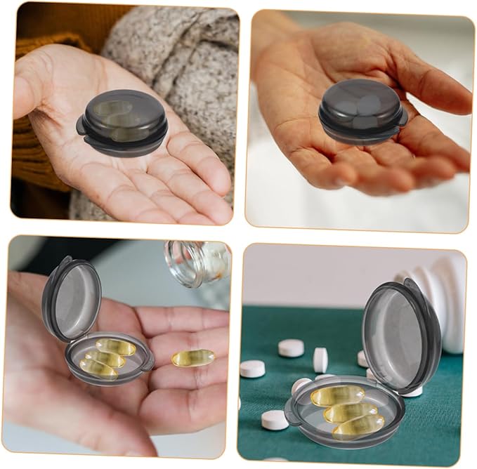 3pcs Portable Travel Pill Organizer Weekly Medication Storage Case Sealed Design for Safe and Fresh Pills Material for Vitamins and Daily Medications