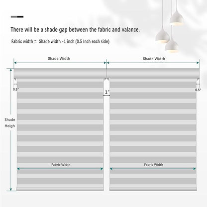 Changshade Smart Blinds Electric Shades for Indoor Windows, Automatic Motorized Zebra Roller Blinds Remote Control Custom Work with Alexa,Google Home,Apple Homekit,SmartThings,Light Filtering,Beige